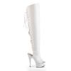 Pleaser - DELIGHT3019 Bottes cuissardes à plateforme - Blanc Product image